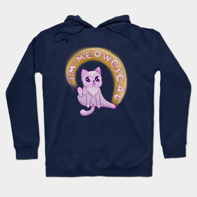 Meowgical Cat Self Love Hoodie by LenasScribbles